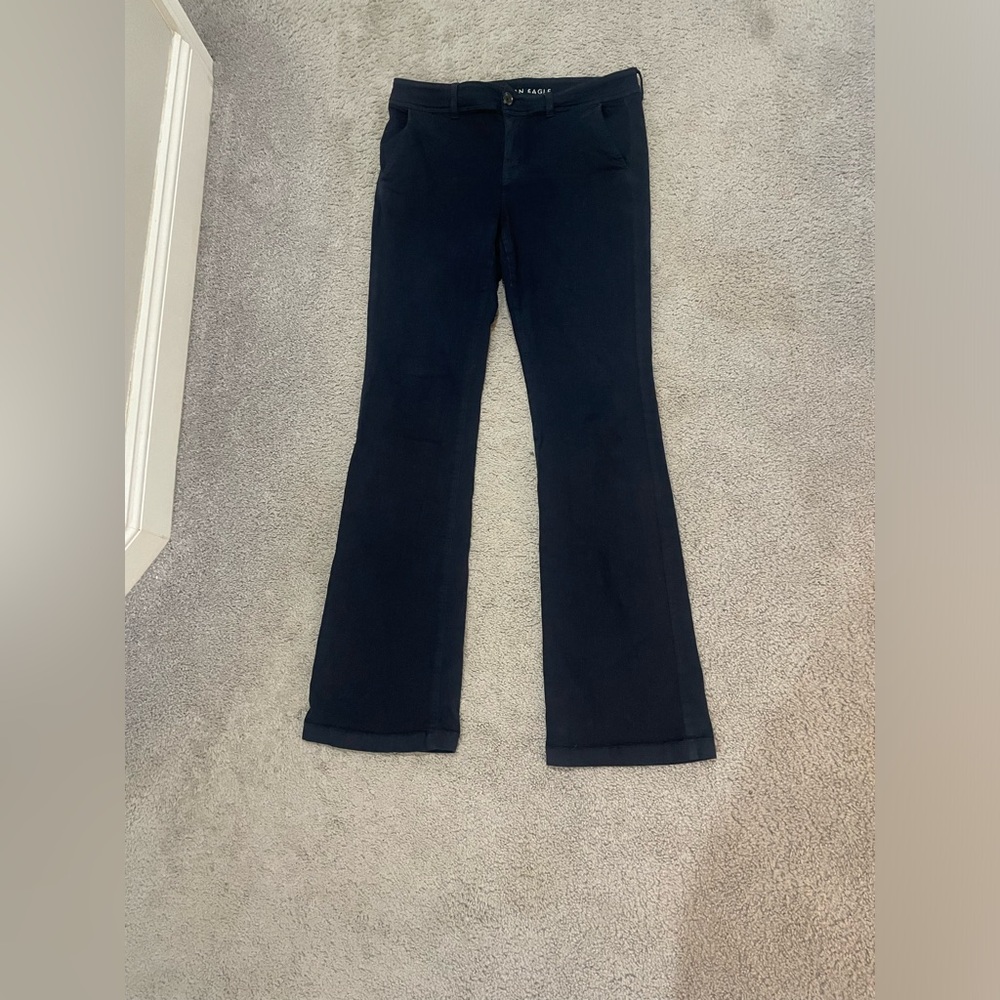 American eagle navy blue kick boot pants